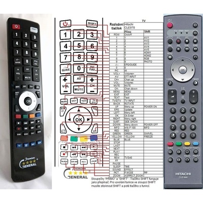 GENERAL HITACHI CLE-978 - съвместимо дистанционно управление на марката General (CLE-978)