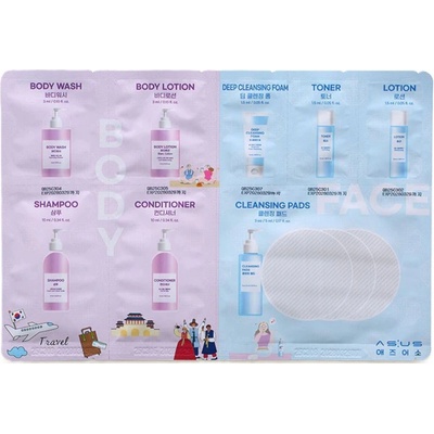 Asus Cosmetics Asus Комплект за коса и тяло в 8 стъпки, 8 части