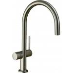 Hansgrohe Кухненски смесител Hansgrohe Talis M54 220, едноръкохватков, с матов хром, 1 струя и кран за студена вода (72805800)