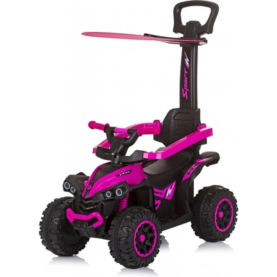 Chipolino so strieškou a vodiacou tyčou ATV růžové