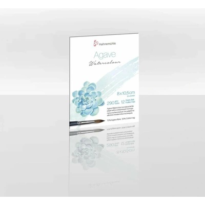 Hahnemuhle Skicár 8 x 10,5 cm na akvarel Agave lepená väzba 290g/m2 12 listov