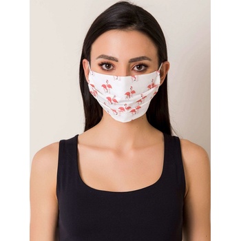 Fashionhunters Bílá ochranná maska s plameňáky Other uni