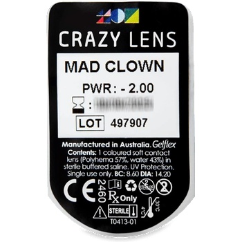 Image 1 of MAXVUE VISION LENS - Mad Clown - дневни без диоптър (2 лещи)