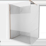 Mexen Kioto душ преграда Walk-in 80 x 200 cm, прозрачна/матова 8 mm, розово злато (800-080-101-60-35)