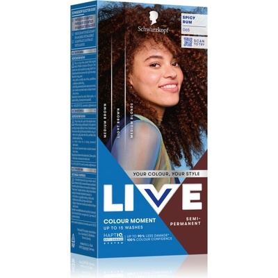 Schwarzkopf LIVE Colour Moment semipermanentná farba na vlasy odtieň 065 Spicy Rum 50 ml