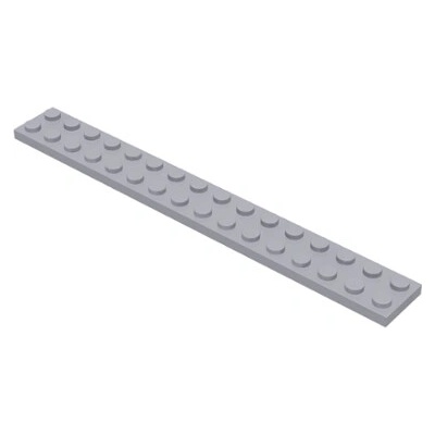 Lego 4282 Light Bluish Gray Plate 2 x 16
