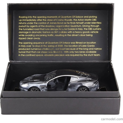 Corgi Aston martin Dbs 2008 damaged Version 007 James Bond Quantum Of Solace Grey Met 1:36