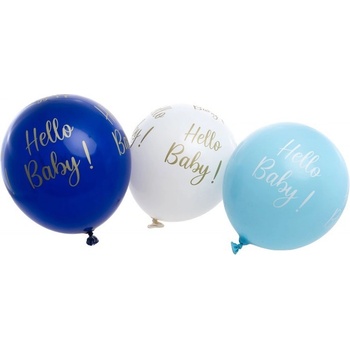 Chaks Sada latexových balónov Hello Baby modré