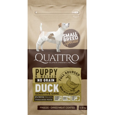 Quattro Štěňata/Matky SB bez obilovin s Kachnou 1,5 kg