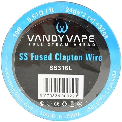 Vandy Vape Fused Clapton SS316L/24GA*2+32GA 3m