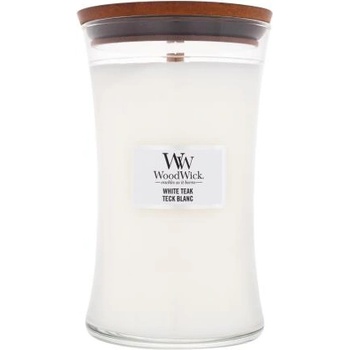 WoodWick White Teak 610 g ароматна свещ