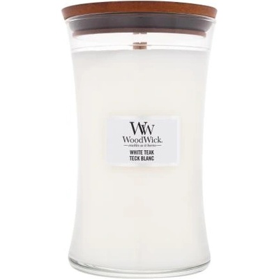 WoodWick White Teak 610 g ароматна свещ
