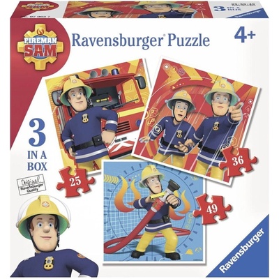 Ravensburger 3v1 Požárník Sam 25,36,49 dielov