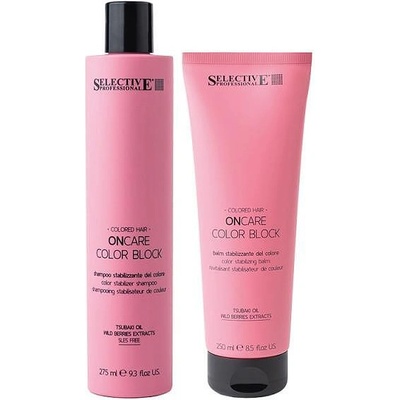 Selective Professional Подхранващ комплект шампоан и балсам за запазване цвета на боядисаната коса Selective ON Care Color Block