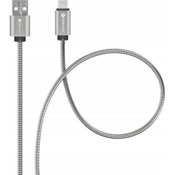 Forcell C234 USB-A na USB-C 2.0 2,4A, 1m, stříbrný