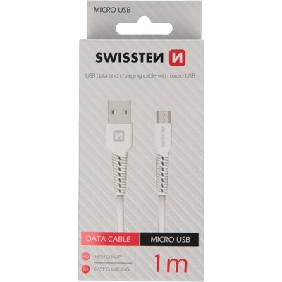 Swissten 71505521 USB / Micro USB, 1m, bílý