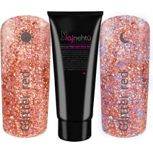 Ráj nehtů Akryl gel v tubě Night Light Glitter Red 30 g