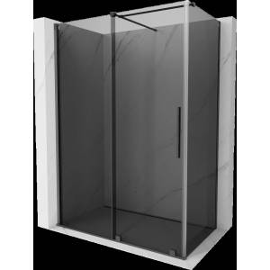 Mexen Velar плъзгаща се душ кабина 150 x 80 см, графит, четкано сиво оръжие (871-150-080-41-66)