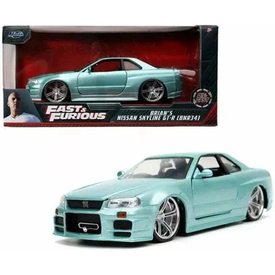 Jada Toys Бързи и яростни миникола 1: 32 - Nissan Skyline GT-R на Брайън (9324075BN)