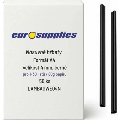 Eurosupplies 4 mm černé, 1-30 listů, (50 ks) – Hledejceny.cz