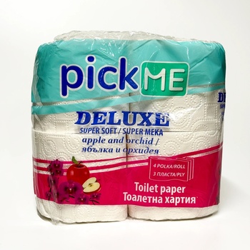 Image 1 of PICK ME ТОАЛЕТНА ХАРТИЯ ПИКМИ ЯБЪЛКА+ОРХИДЕЯ 4БР /3ПЛ