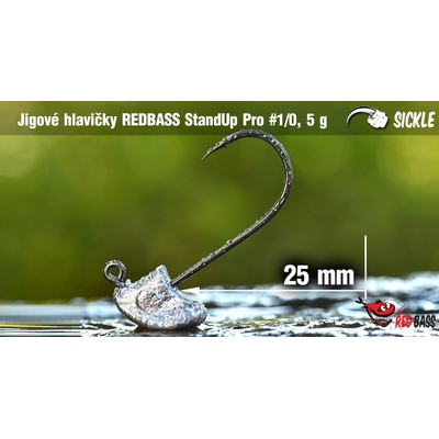Red Bass jigová hlava StandUp Pro Sickle vel.1 5g
