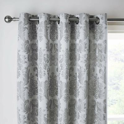 Sivé damaškové závesy v súprave 2 ks 168x229 cm Damask Jacquard – Catherine Lansfield