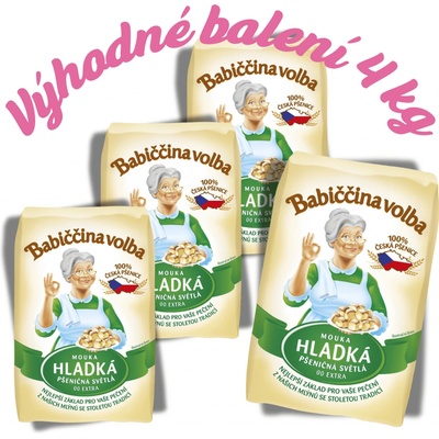 Babiččina volba mouka pšeničná hladká 4x1 kg