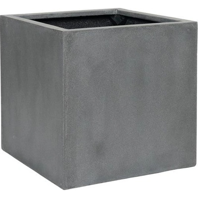 Pottery Pots květináč čtvercový Block L Grey Natural Fiberstone 50 x 50 x 50 cm
