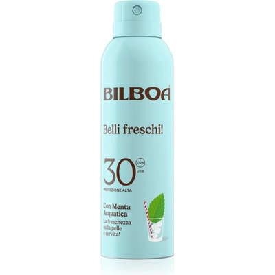 Bilboa Belli Freschi слънцезащитен спрей с мента пиперита SPF 30 150ml