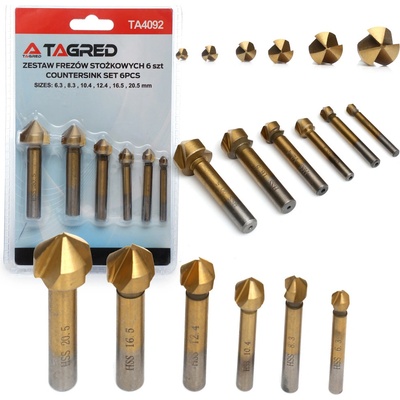 Tagred Frézovací vrtáky titan 6,3 - 20,5 mm, TA4092