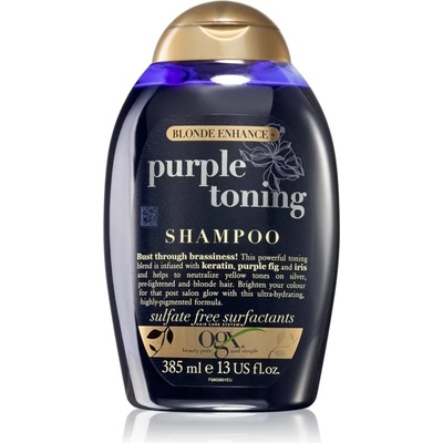 OGX Blonde Enhance+ Purple Toning лилав шампоан неутрализиращ жълтеникавите оттенъци 385ml