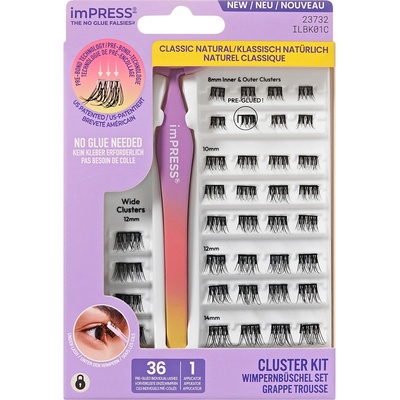 KISS Trsové riasy imPRESS Press on Falsies Kit 01