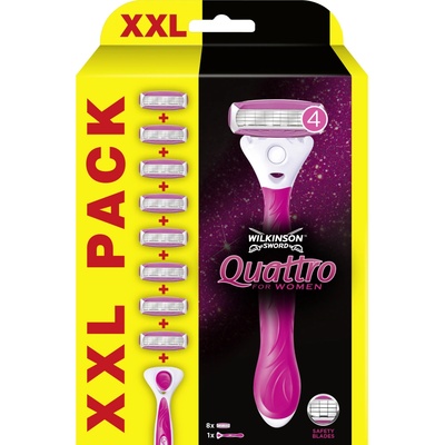 Wilkinson Sword Quattro For Women + 8 ks hlavic