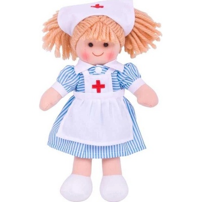 Bigjigs Toys Látková zdravotní sestřička Nancy 28 cm