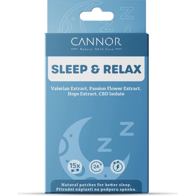 Cannor Přírodní náplasti na spánek s CBD 15 ks