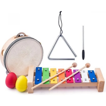 Woodyland Детски музикален комплект Woody - Дървени инструменти (91893)
