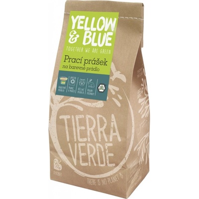 Yellow & Blue prací prášok na biele prádlo a látkové plienky papierový sáčok 850 g