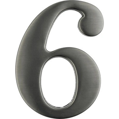 Číslica "6", výška 10cm, titán
