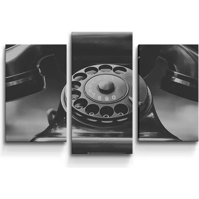 Sablio Obraz - 3-dílný Starý telefon - 75x50 cm