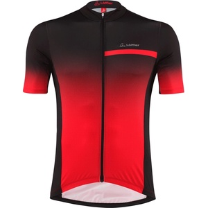 Löffler Мъжка фланелка с къс ръкав за колоездене Löffler Bike Jersey Full-Zip Coogan Mid Cycling jersey - Red - размер 58 (EU) (056-3495-0317)
