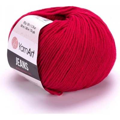 YarnArt Jeans 51 tmavě červená