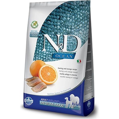 N&D Ocean Adult Medium & Maxi Herring & Orange 12 kg