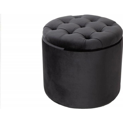 Interior DE Taburet MODERN BAROCCO 50 CM černý sametTAB40734