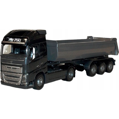 EMEK kamión VOLVO FH16 čierny + vyklápací náves
