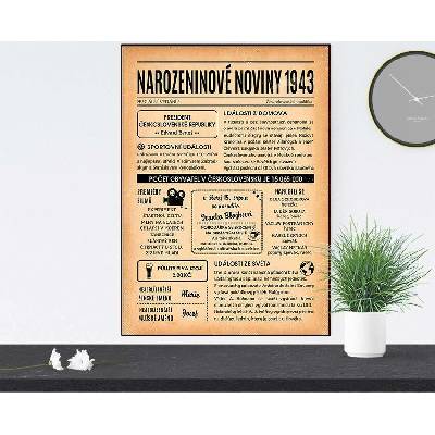 Narozeninové noviny 1943 - jednostranne (starší verze)