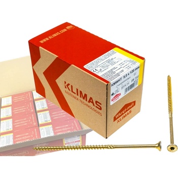 Klimas Wkret-Met TX 5x120mm - 1 Kartón (8x200 ks) - Skrutky / Vruty do dreva so zapustenou hlavou, WKCS