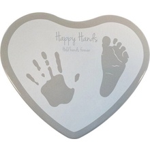 Happy Hands 2D Heart Silver/White