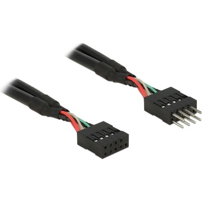 Delock USB 2.0 Pin konektor prodlužovací kabel 10 pin samec / samice 10 cm - 83872