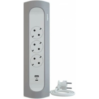 Image 1 of Legrand 3 Plug + 2 USB 1 m (694502)
